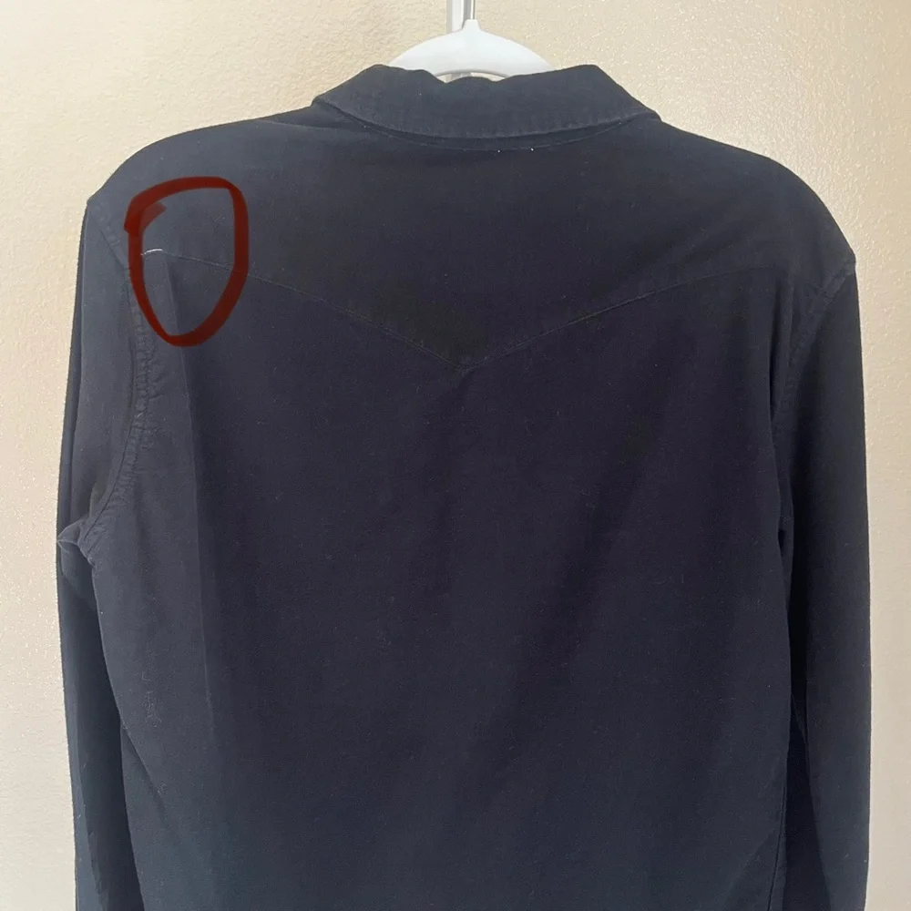 Topo Designs Flannel Mountain Shirt Button Up Long Sleeve Black Size M - Picture 9 of 9